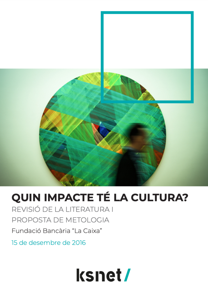 Report on the evaluation of cultural activities and methodological proposal
