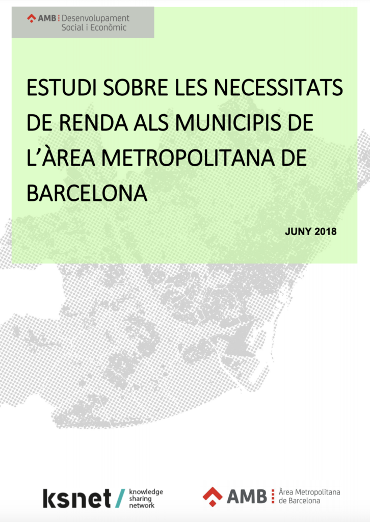 Les necessitats de renda municipals de l’àrea metropolitana de Barcelona