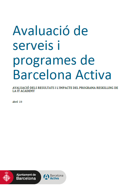 Evaluación del servicio y programa de Barcelona Activa: "IT Academy"